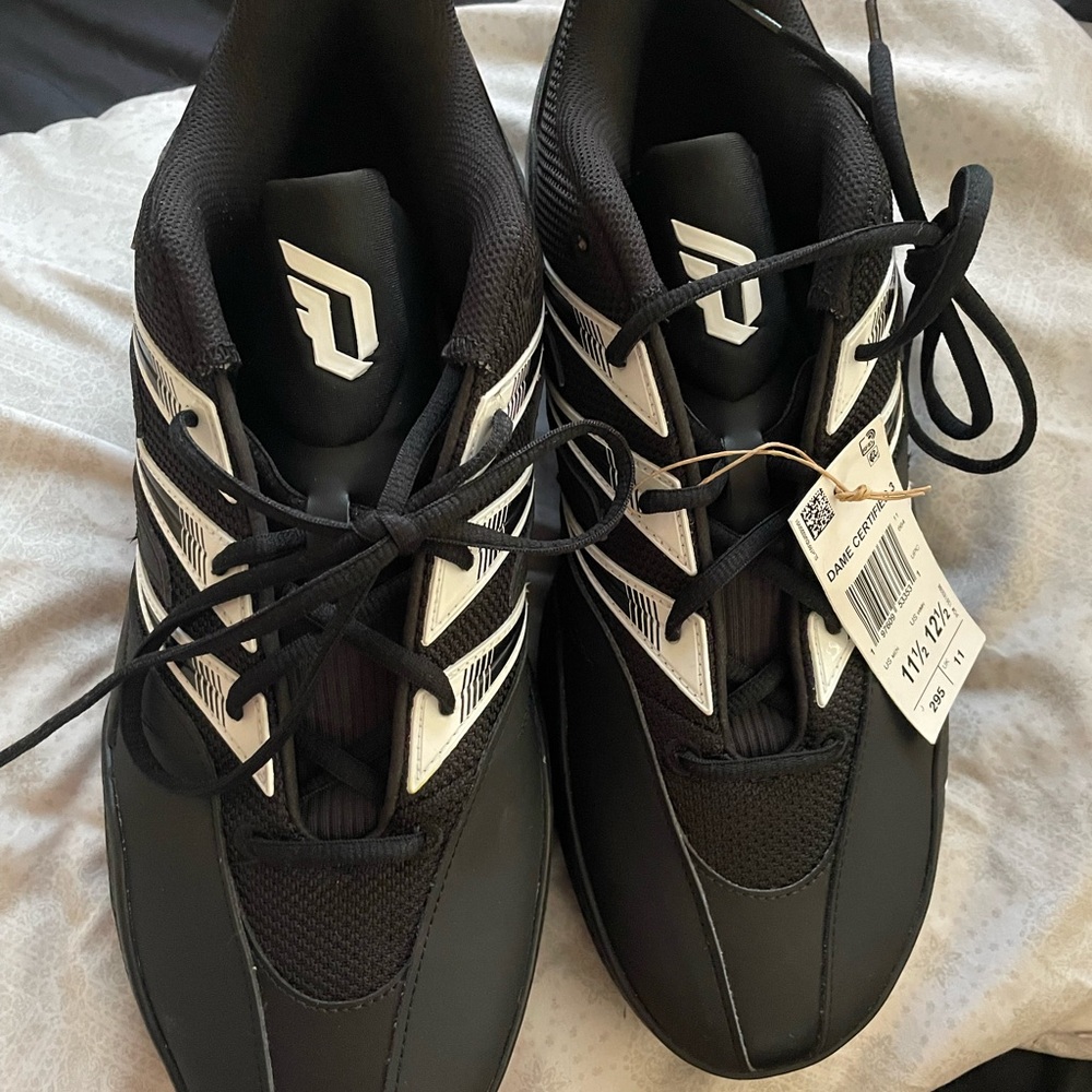 Adidas Black and White Athletic Shoes